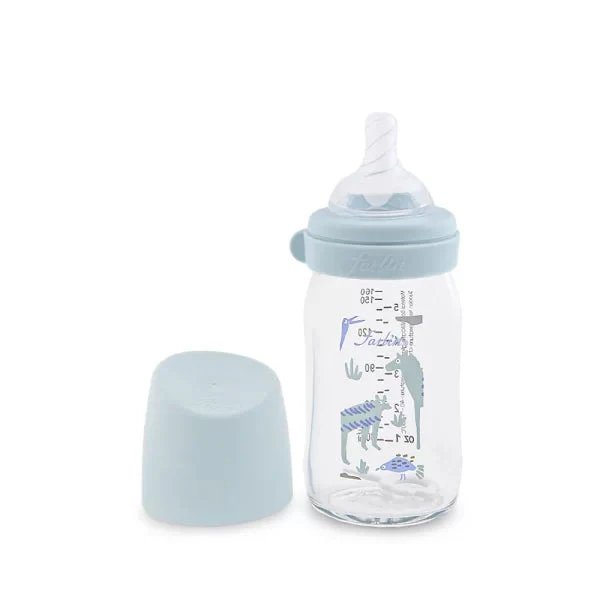 Farlin Wide Neck Glass Feeding Bottle 160Ml – Green - Image 2