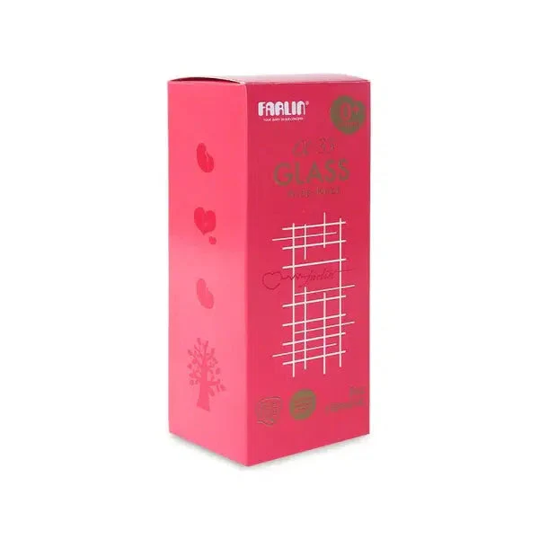 Farlin Wide Neck Glass Feeding Bottle 160Ml – Pink - Image 3