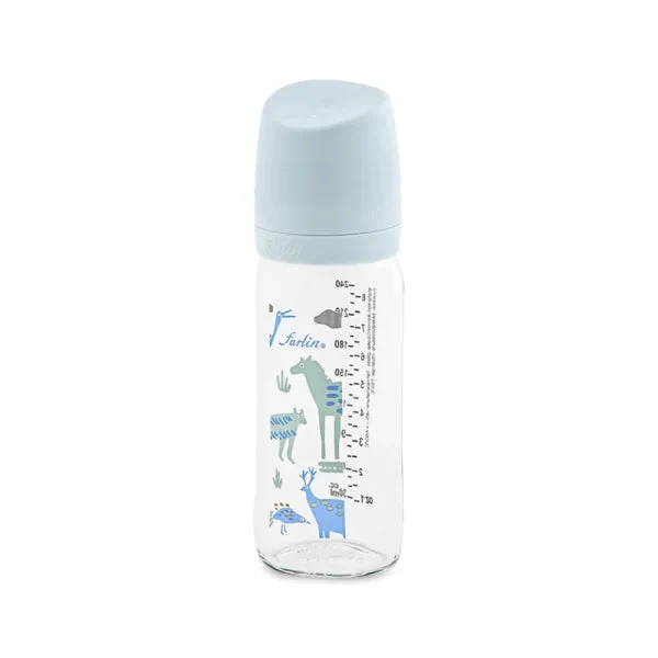 Farlin Wide Neck Glass Feeding Bottle 240Ml – Green