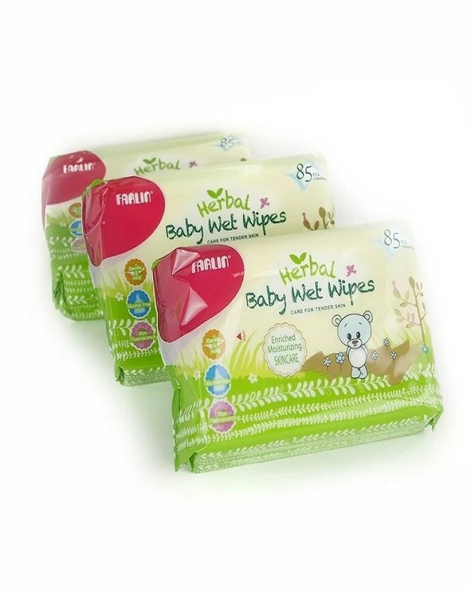 FARLIN  WIPES 85PCS (PACK OF 3) SKINCARE