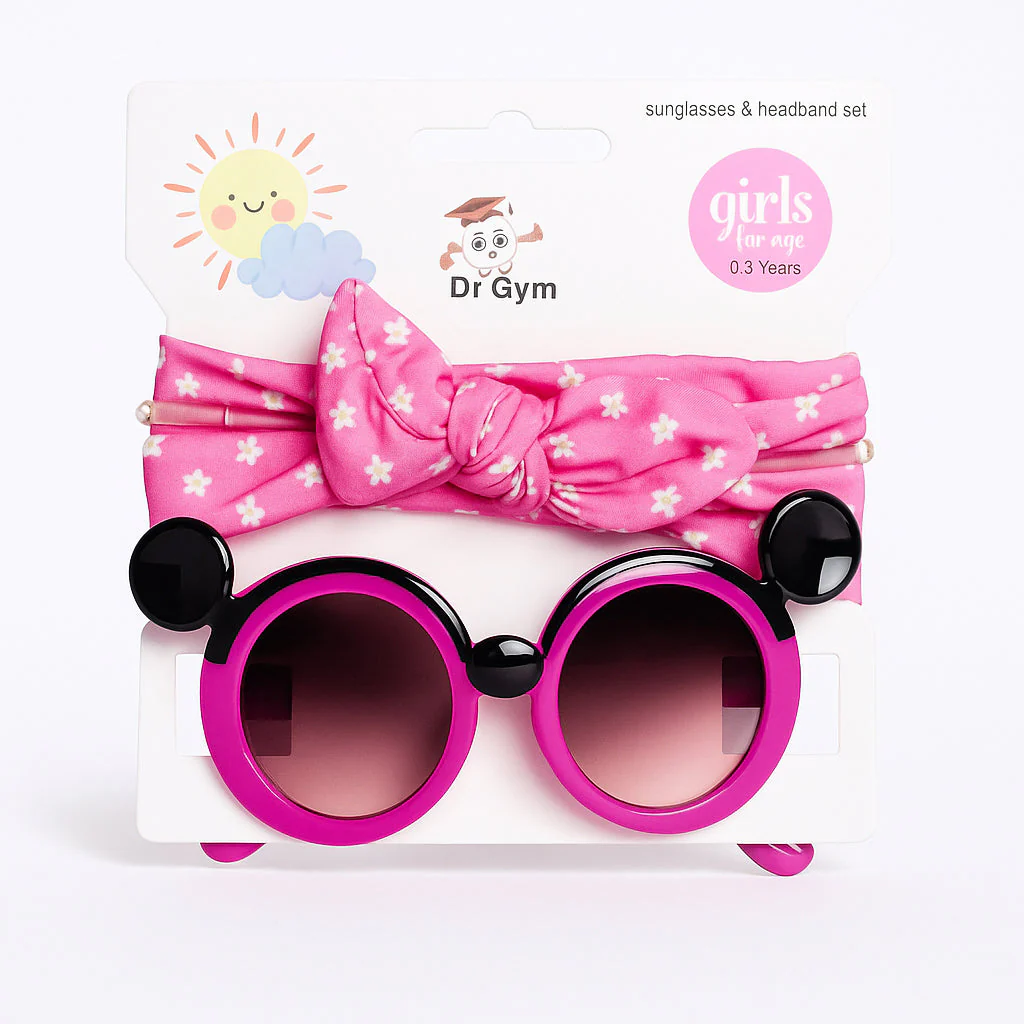 Girls 2 Pcs Headband & Glasses Set Purple - Sunshine