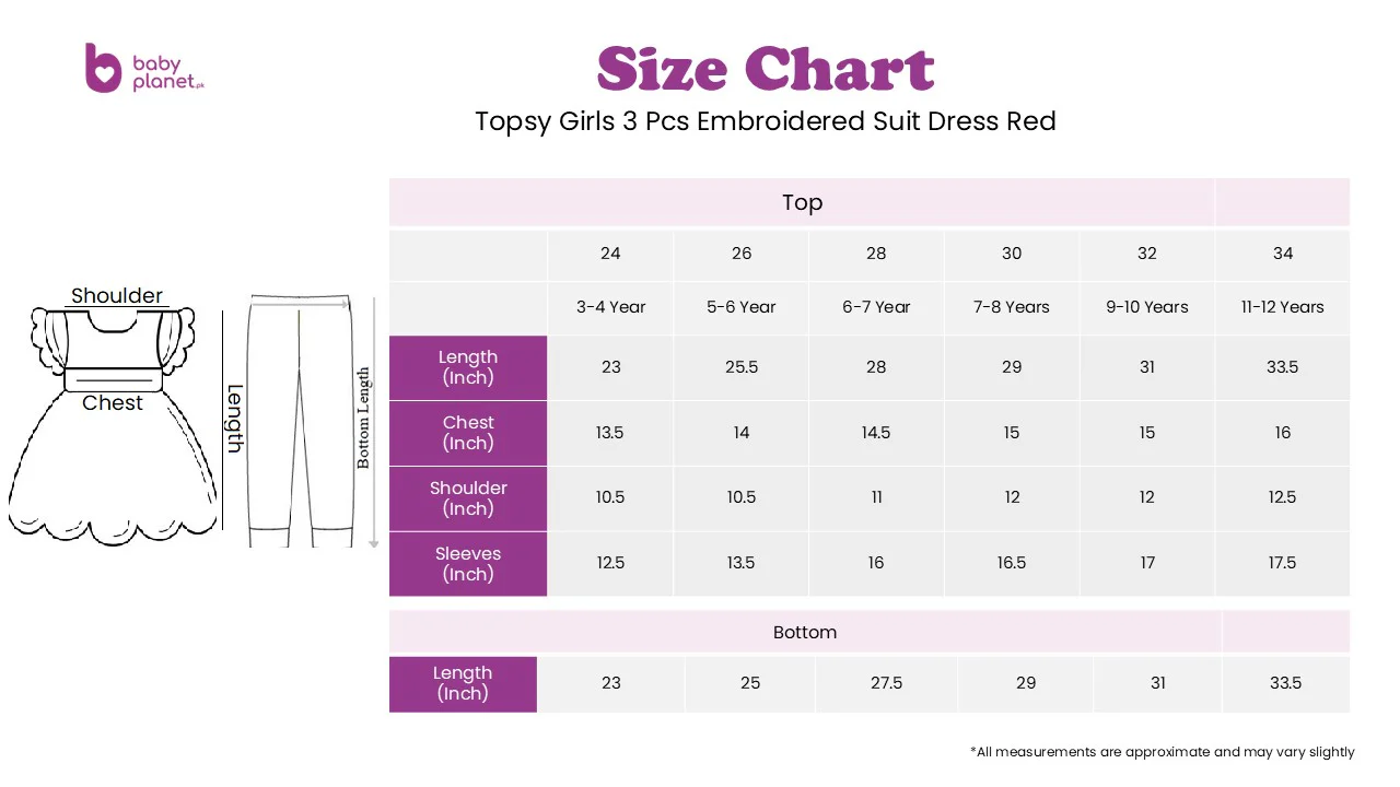 Girls 3Pcs Embroidered Ethnic Dress Set Pink - Topse - Image 11