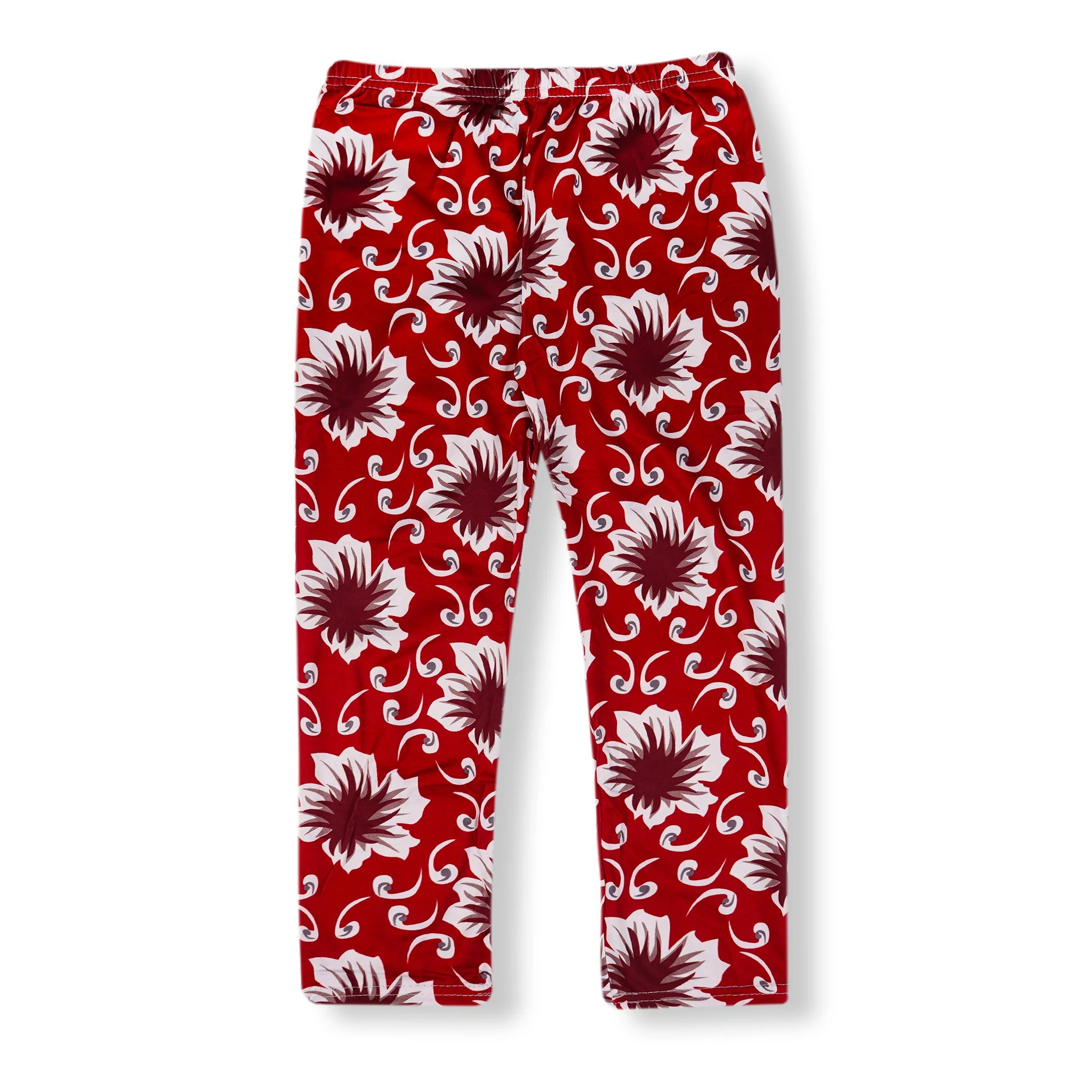Girls Flexible Tights Floral Maroon - Sunshine - Image 2