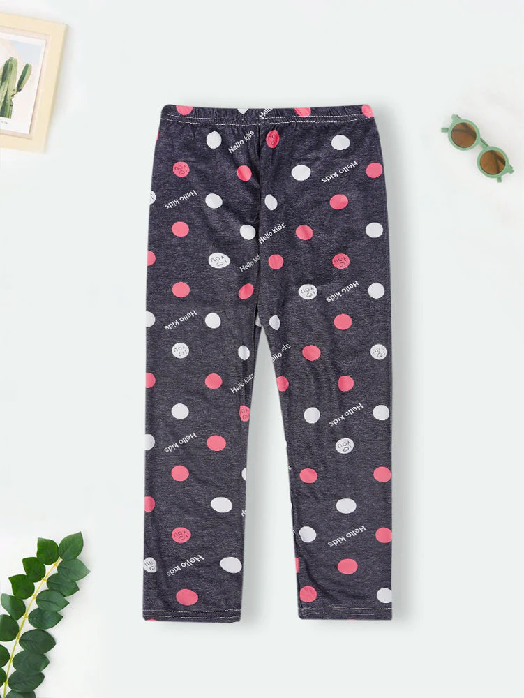 Girls Flexible Tights I Love U Grey - Sunshine