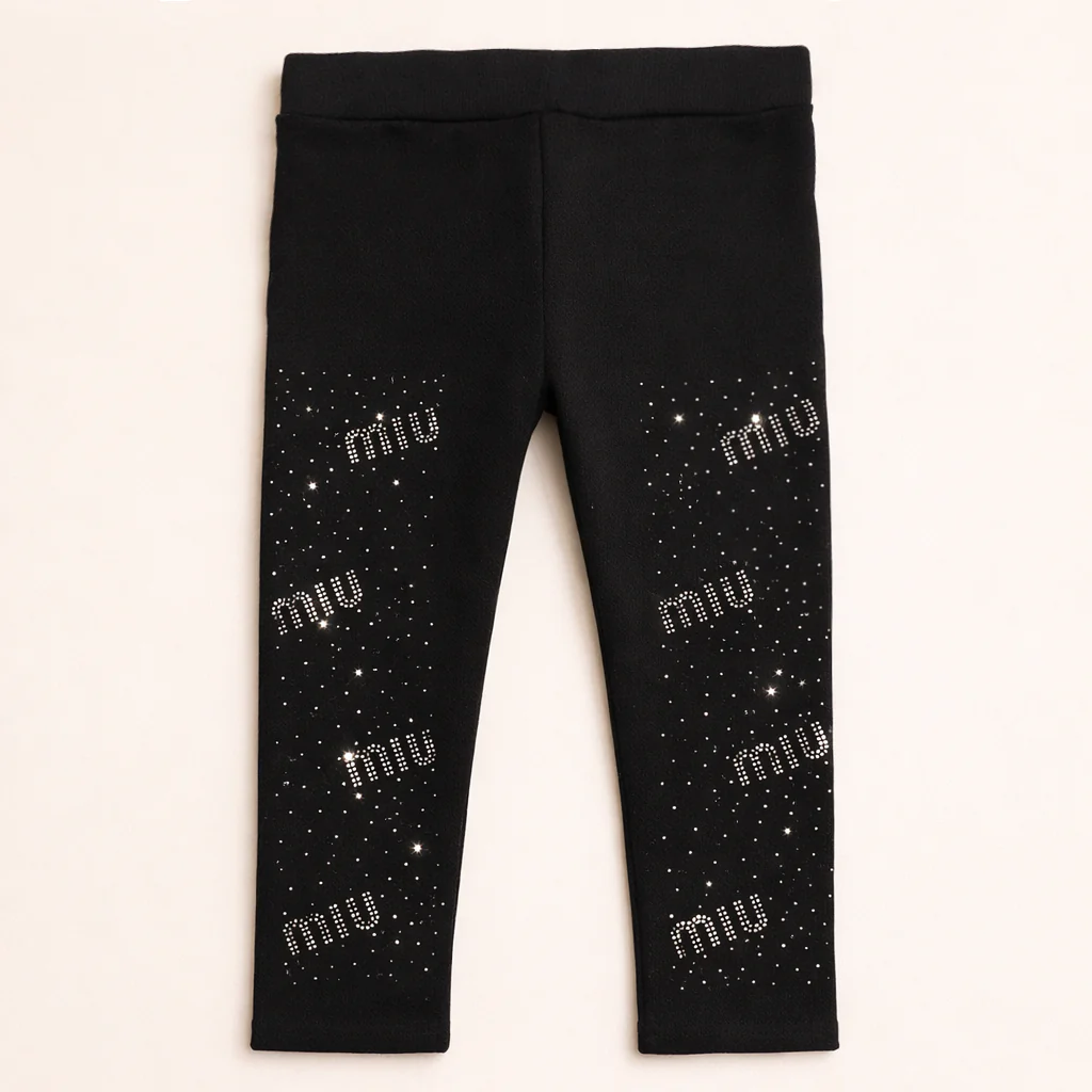 Girls Flexible Velvet Tights Black - Sunshine