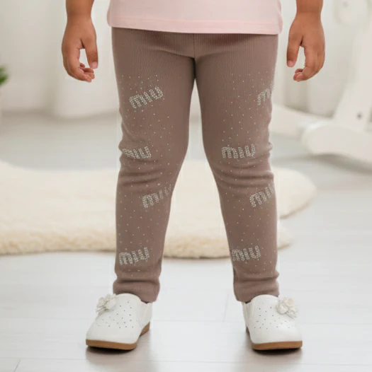 Girls Flexible Velvet Tights Brown - Sunshine - Image 2