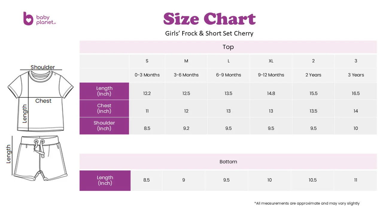 Girls Frock Set Cherry Red - Oolaa - Image 3