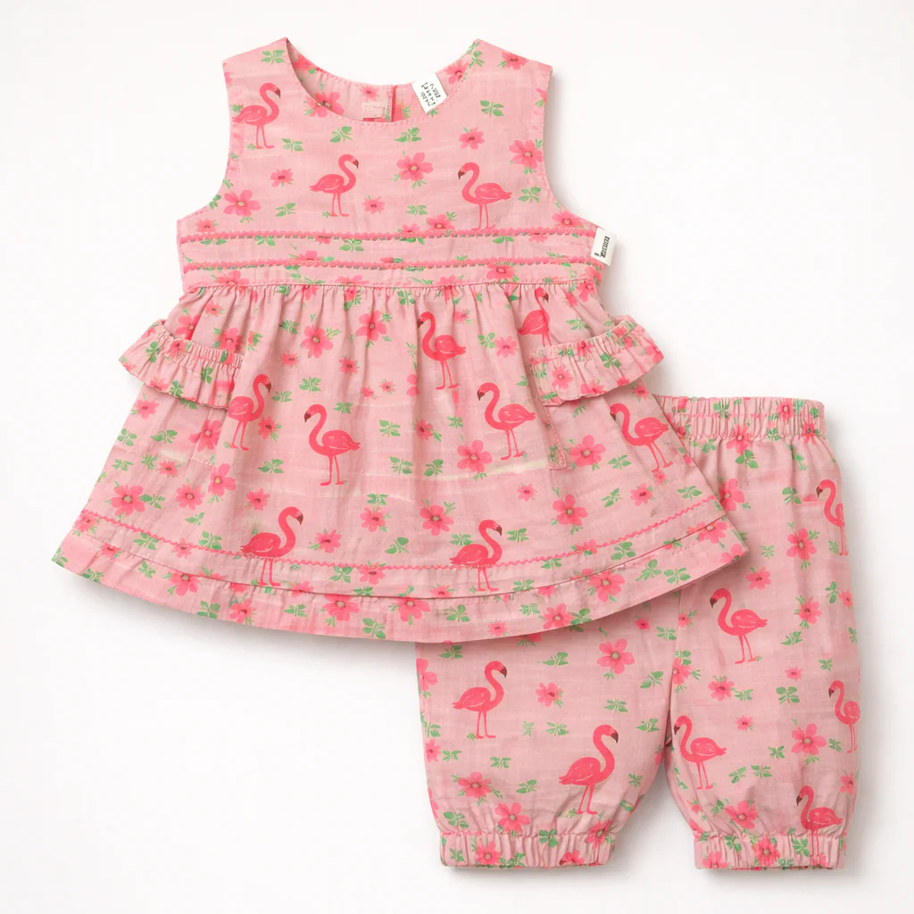 Girls Frock Set Pink - Topse