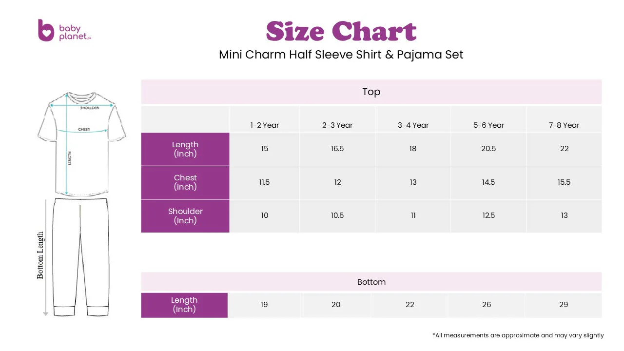 Girls Half-Sleeves T-Shirt & Short Set Flowers Pink - Mini Charm - Image 8