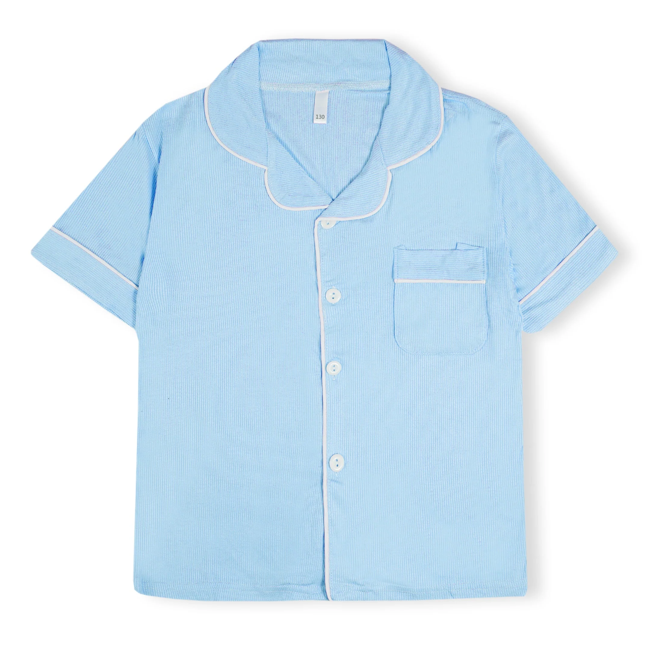 Girls Half-Sleeves Nightwear Pajama Set Blue - Sunshine - Image 6