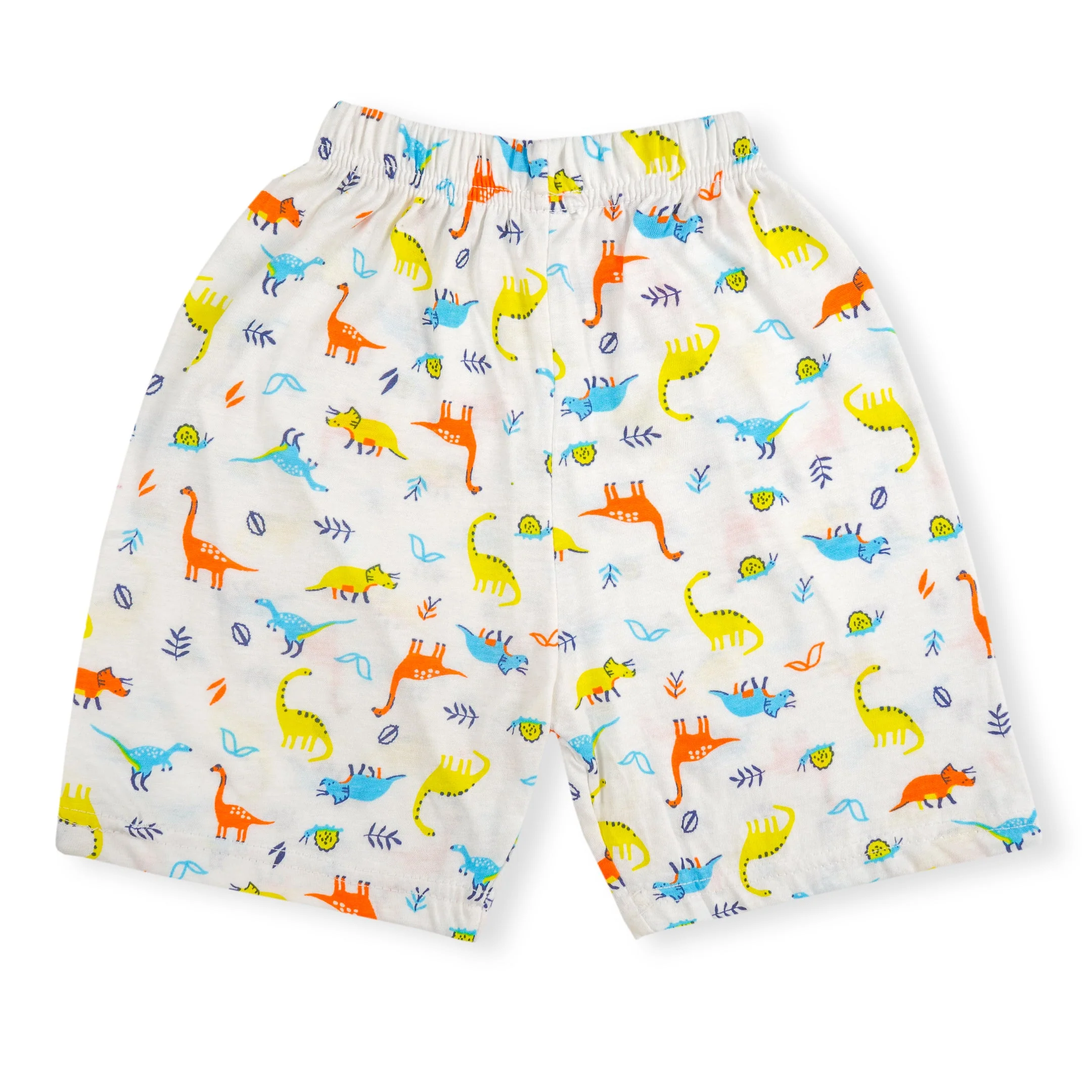 Girls Half-Sleeves T-Shirt & Short Set Dinosaur White - Mini Charm - Image 7