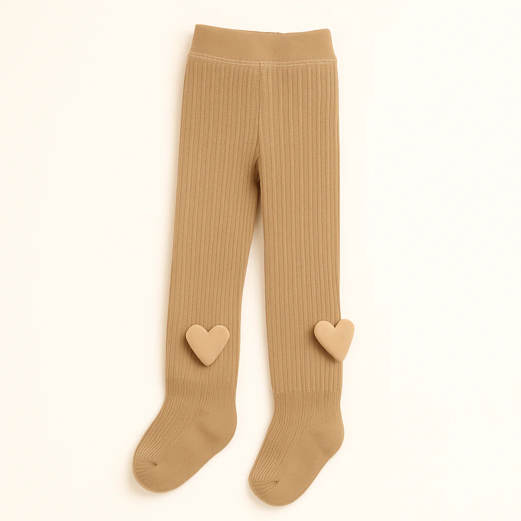 Girls Leggings Bow Brown - Sunshine