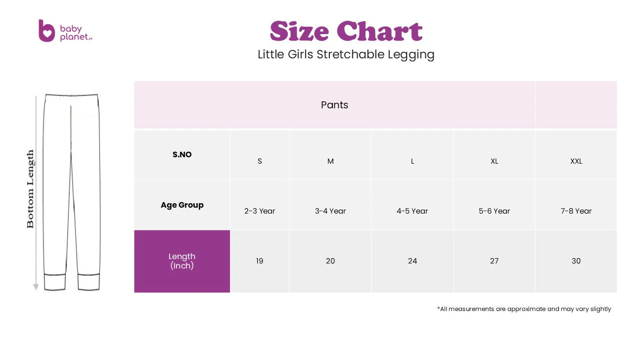 Girls Leggings Purple - Sunshine - Image 3
