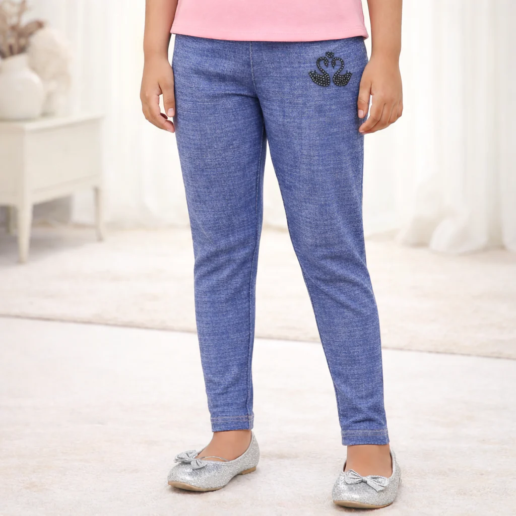 Girls Pajama Denim Blue - Sunshine - Image 2