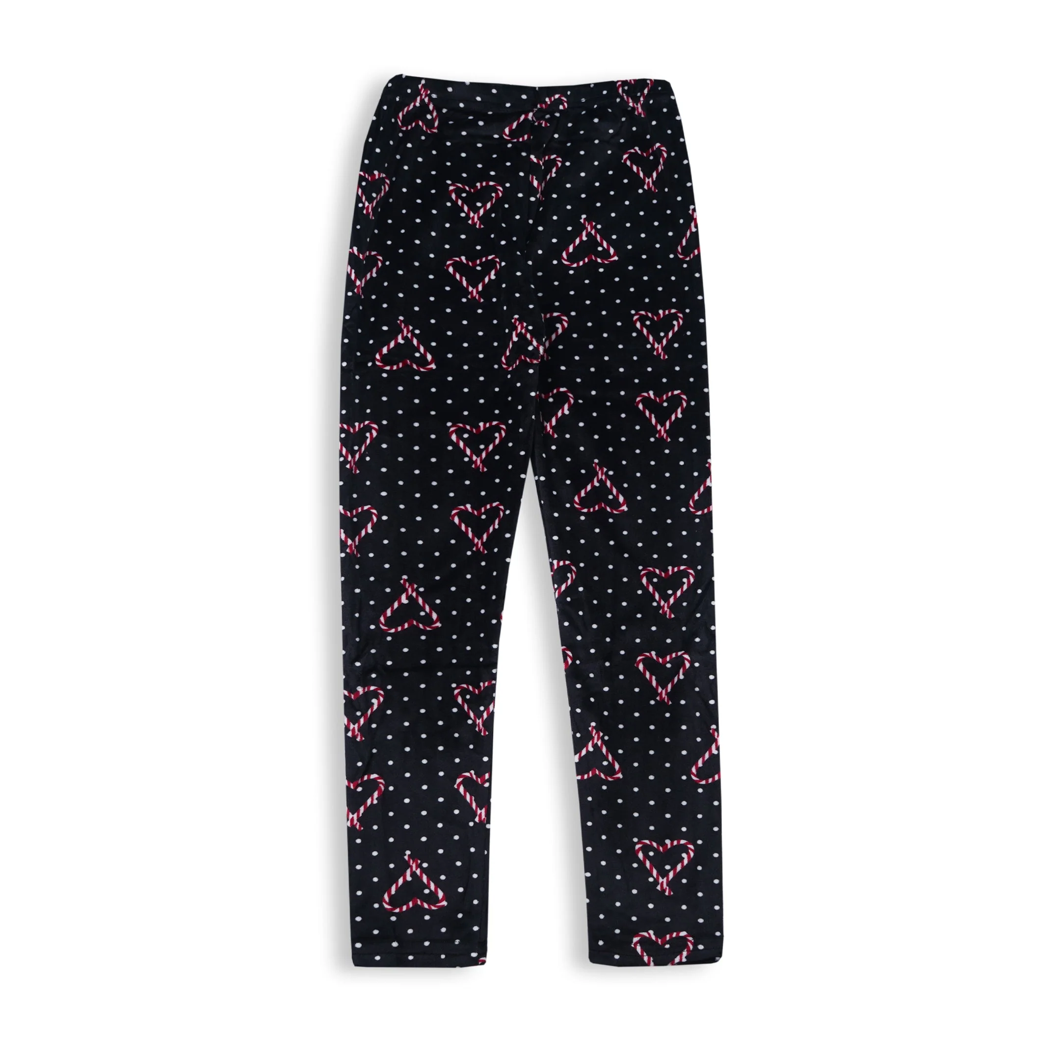 Girls Polyester Tights Hearts Black - Sunshine - Image 2