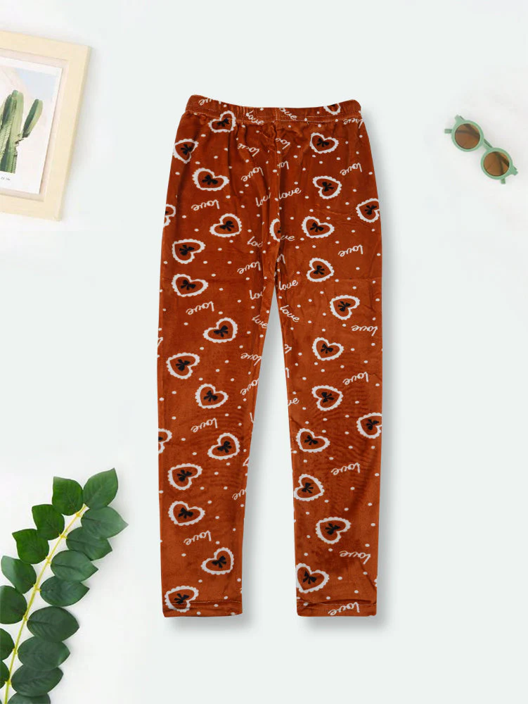 Girls Polyester Tights Love Brown - Sunshine - Image 2