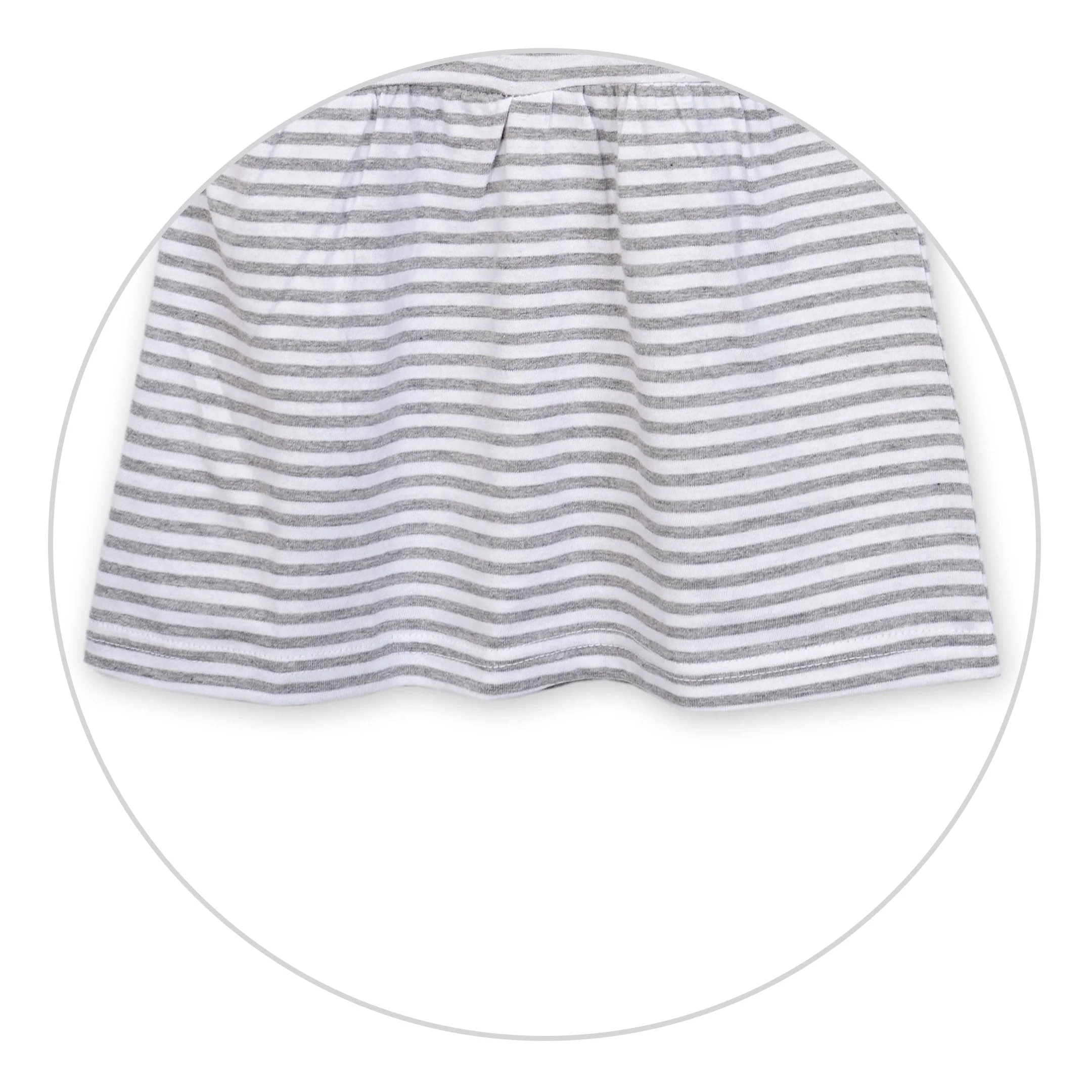 Girls Sleeveless Frock Stripes Grey - Mini Charm - Image 6