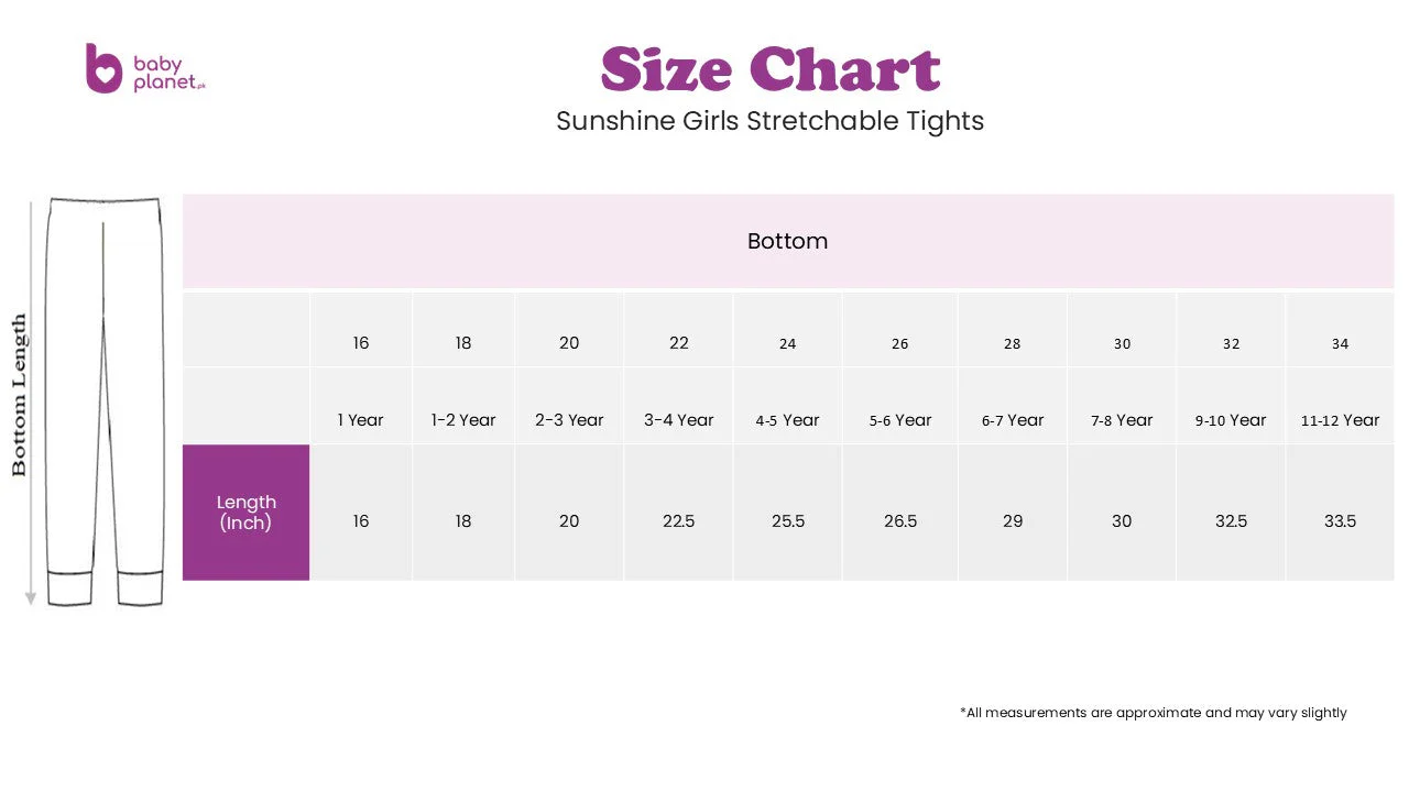 Girls Stretchable Tights Pearls Beige - Sunshine - Image 2