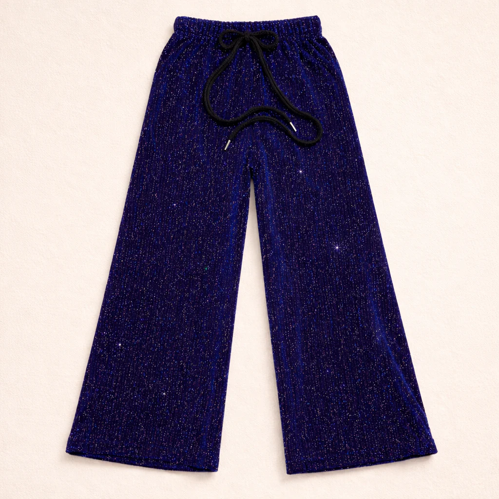 Girls Stretchable Waist Pajama Royal Blue - Sunshine