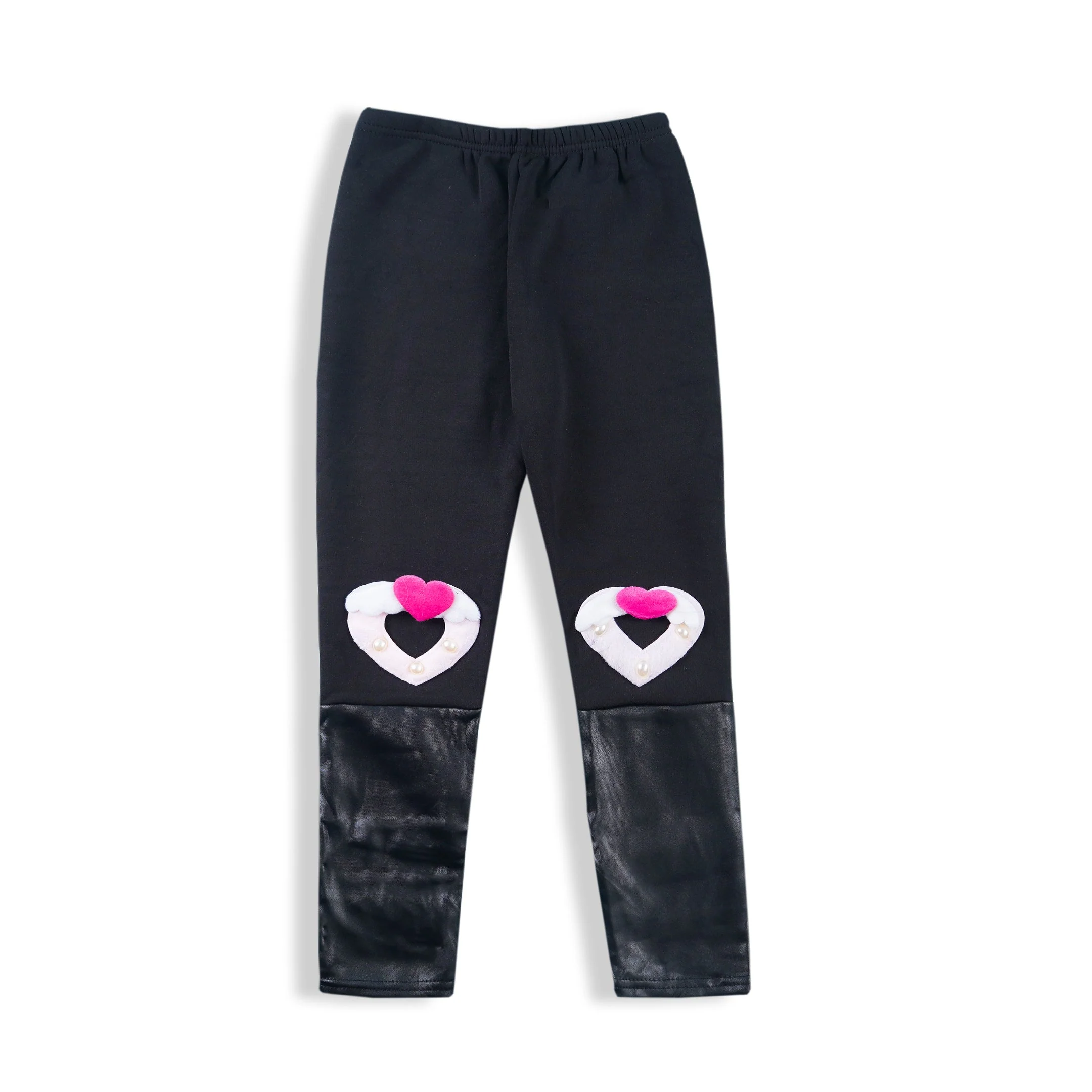Girls Tights Heart Black - Sunshine - Image 2