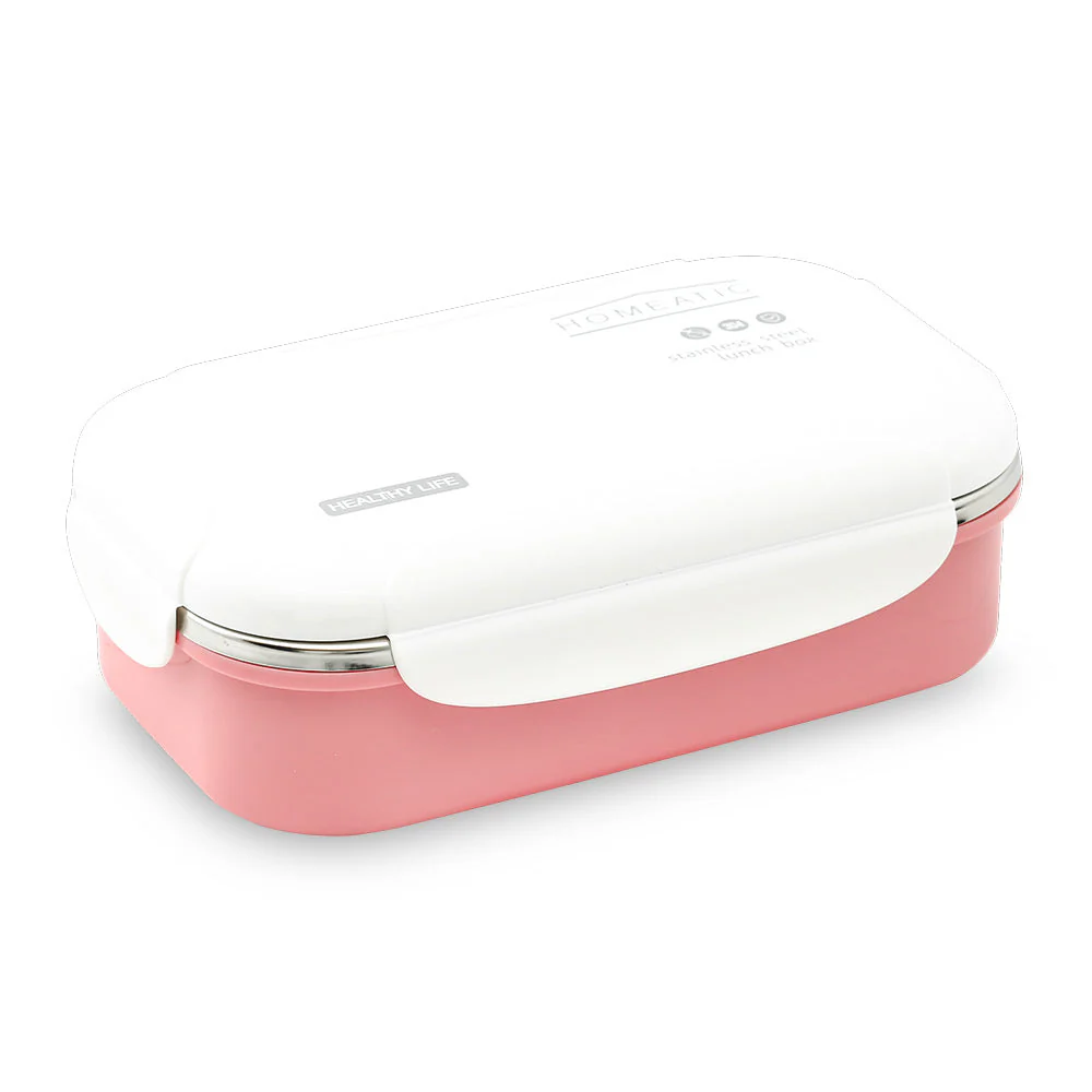 Homeatic Stainless Steel Lunch Box 650Ml Pink