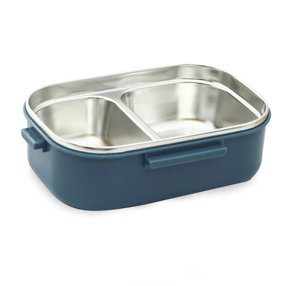 Homeatic Stainless Steel Lunch Box W/Spoon & Fork Blue - Image 4