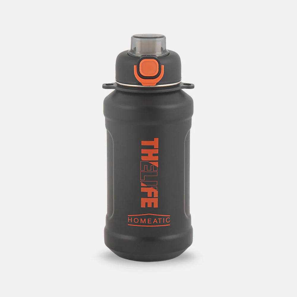 Homeatic Steel Water Bottle 1000 Ml Black