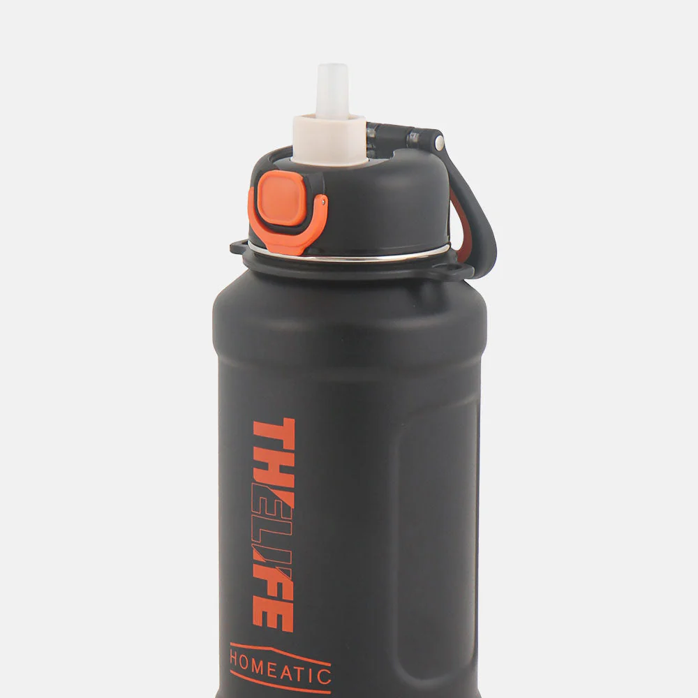 Homeatic Steel Water Bottle 1000 Ml Black - Image 4