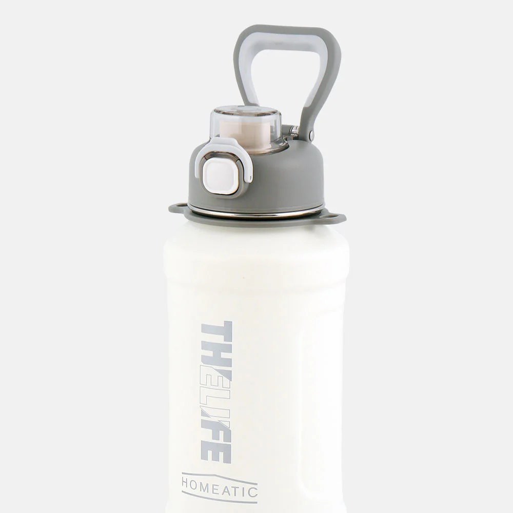 Homeatic Steel Water Bottle 1000 Ml White - Image 3