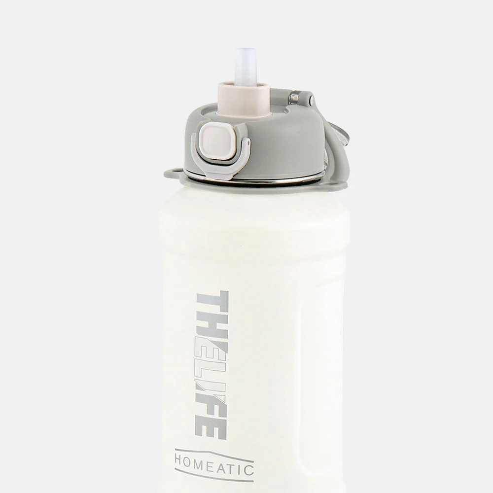 Homeatic Steel Water Bottle 1000 Ml White - Image 4