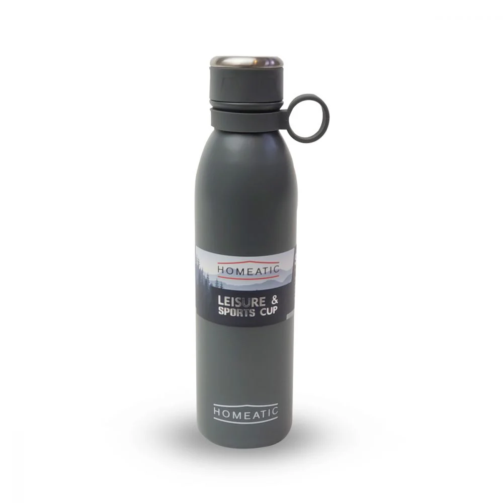 Homeatic Steel Water Bottle 750 Ml Grey
