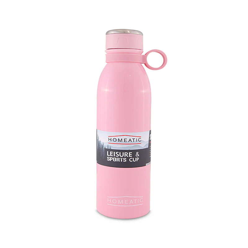 Homeatic Steel Water Bottle 750 Ml Pink