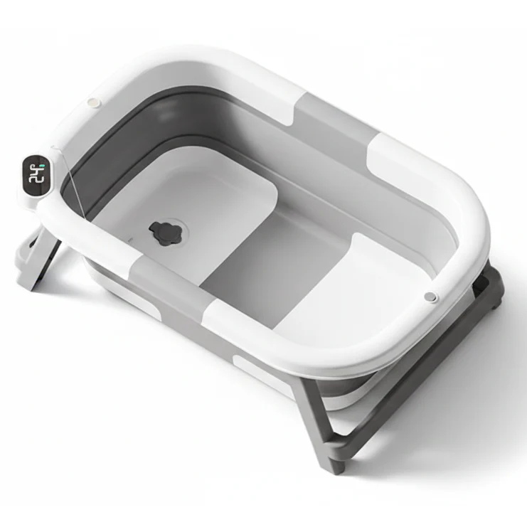 Infantes Baby Bath Tub Grey & White