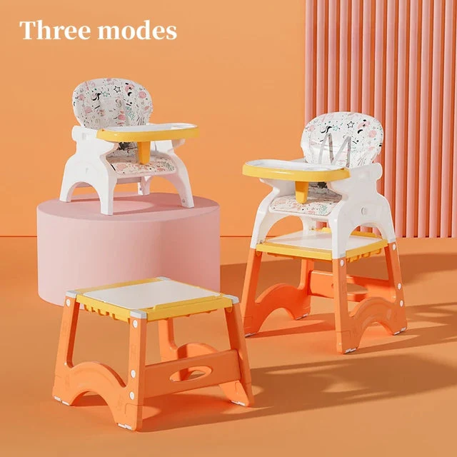 Infantes Baby Detachable Combined Growth Dining Chair Orange