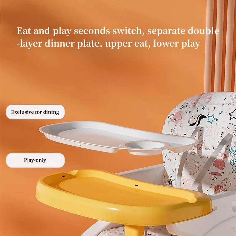 Infantes Baby Detachable Combined Growth Dining Chair Orange - Image 3