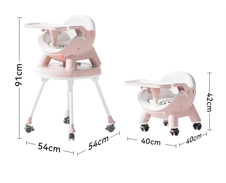 Infantes Baby Multipurpose Feeding Highchair Brown - Image 3