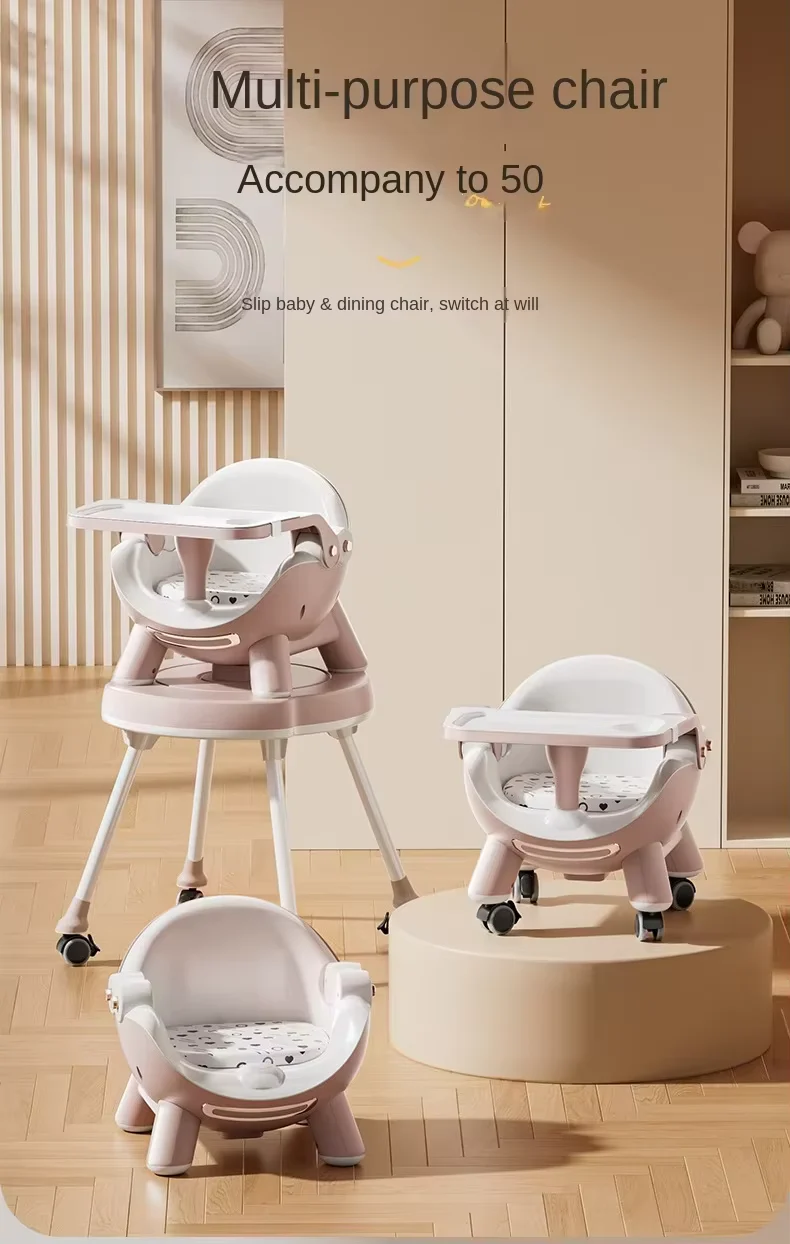 Infantes Baby Multipurpose Feeding Highchair Brown - Image 5