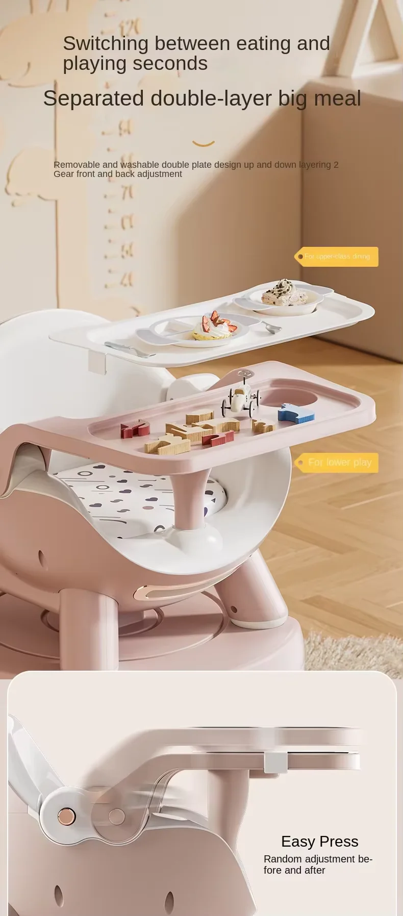 Infantes Baby Multipurpose Feeding Highchair Green - Image 7