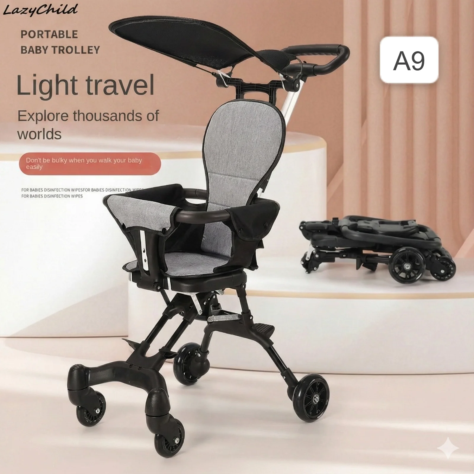 Infantes Baby Portable Lightwight Trolly - Image 2