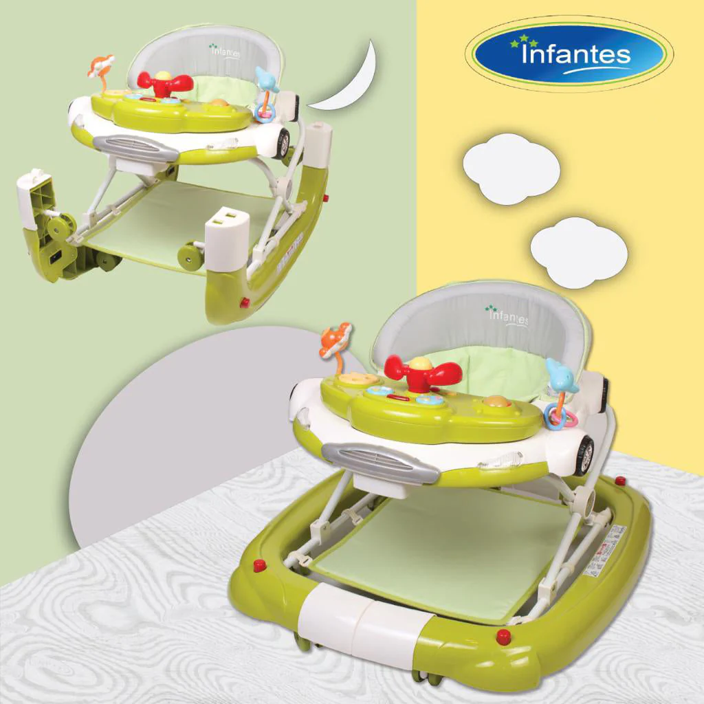 Infantes Baby Walker Green & White