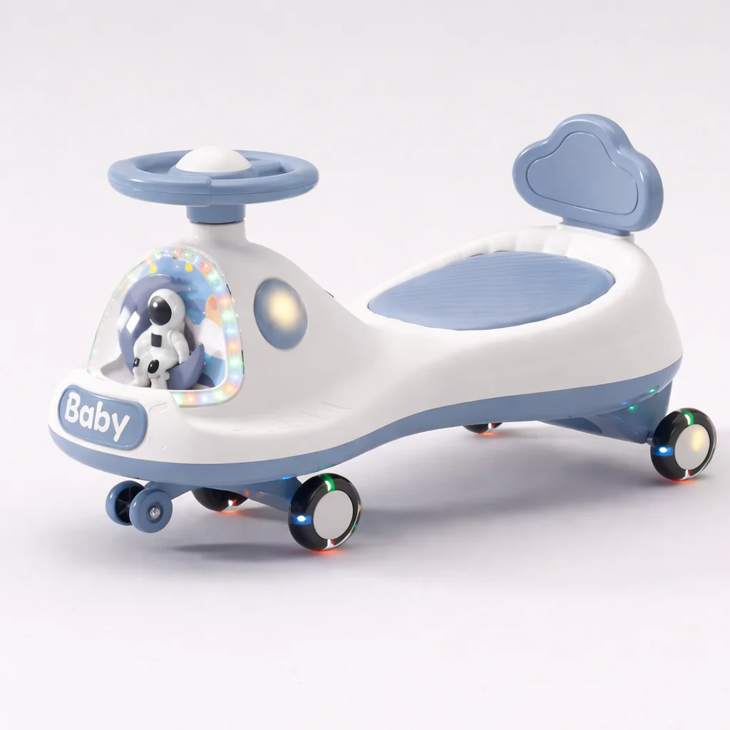 Infantes Kids Auto Ride on White & Blue