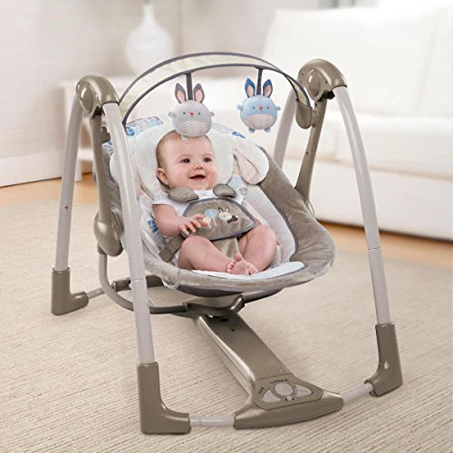 Ingenuity Power Adapt Portable Swing, Bingham Bunny - Image 10