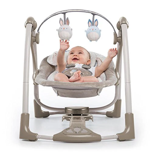 Ingenuity Power Adapt Portable Swing, Bingham Bunny - Image 6