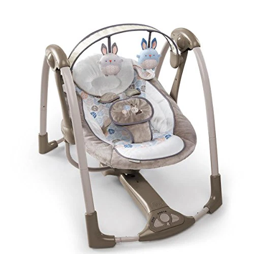 Ingenuity Power Adapt Portable Swing, Bingham Bunny - Image 8