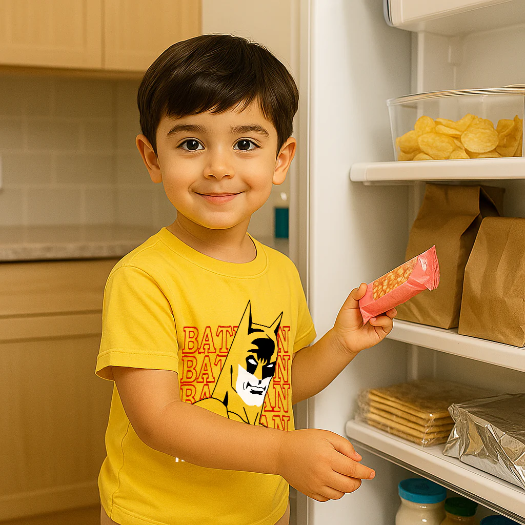 Kids Cotton T-Shirt Batman Lemon - Mini Champ - Image 3