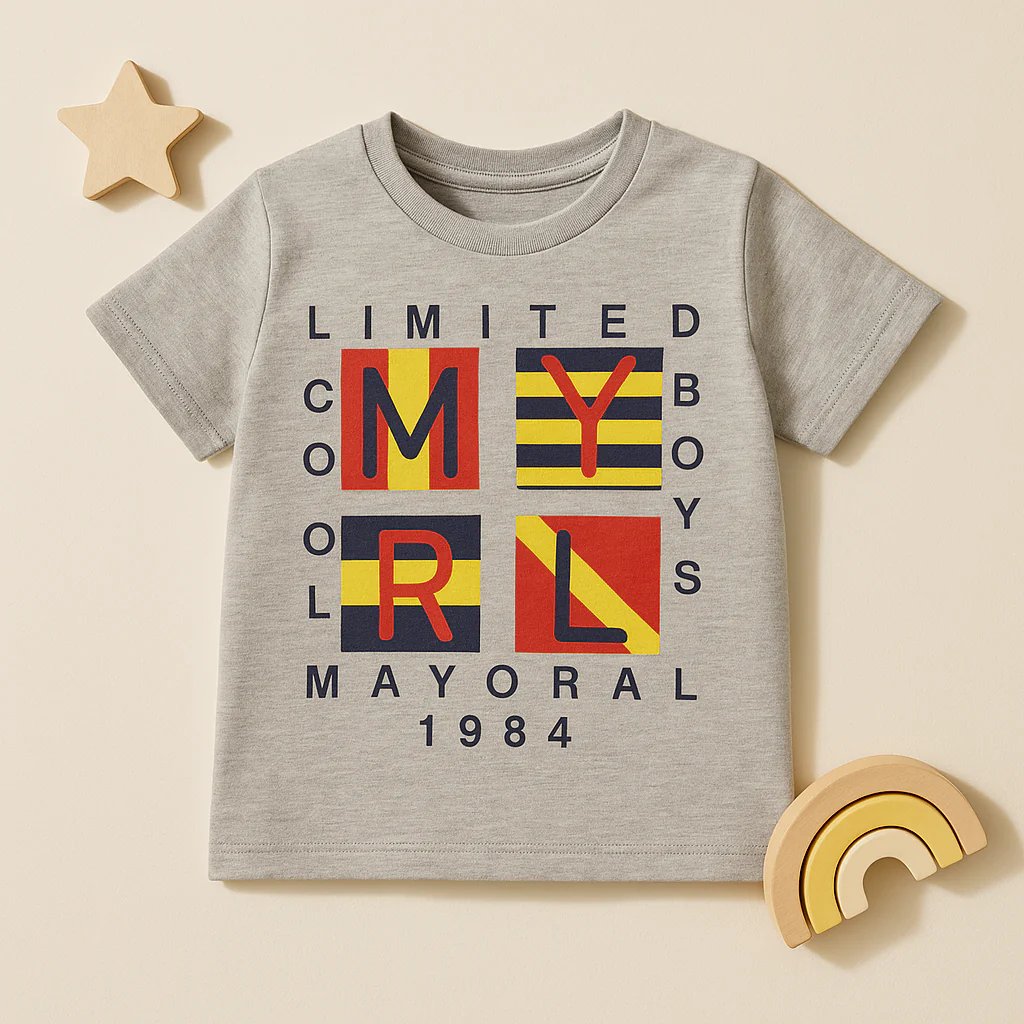 Kids Cotton T-Shirt Cool Boys Grey - Mini Champ - Image 3