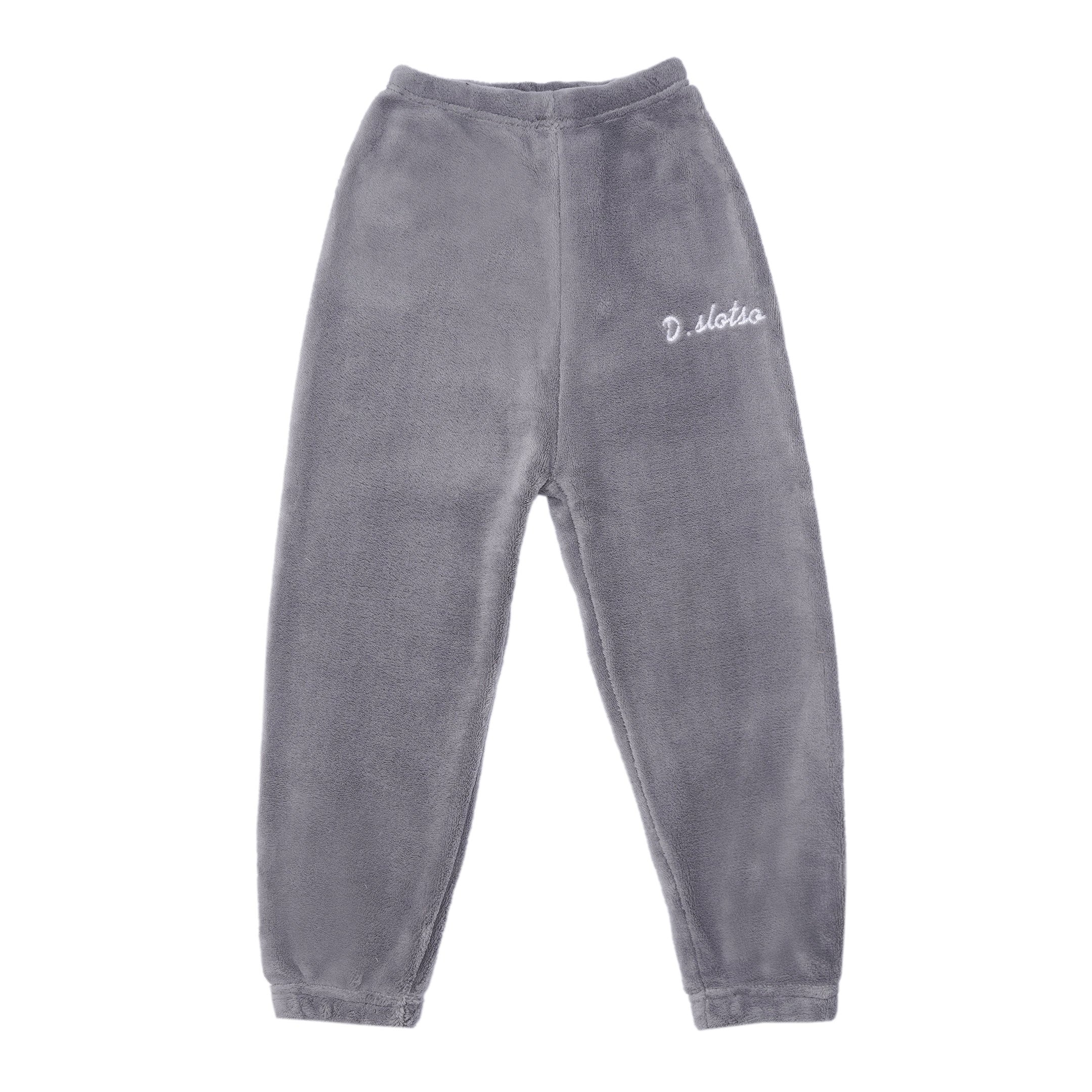 Kids Fleece Hoodie & Pajama Set Grey - Sunshine - Image 4