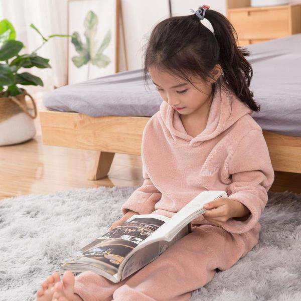 Kids Fleece Hoodie & Pajama Set Pink - Sunshine