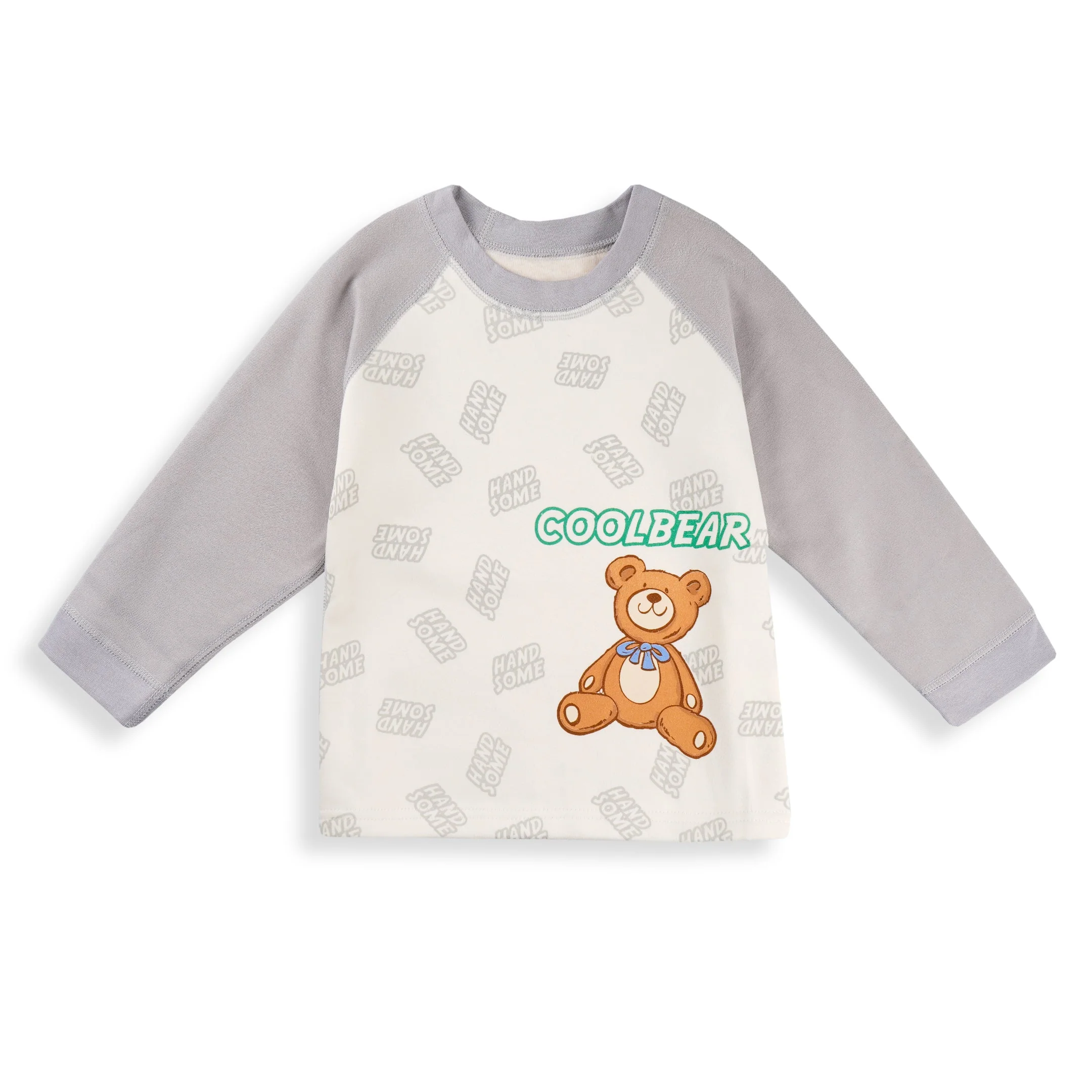 Kids Fleece Pajama Set Handsome Grey - Sunshine - Image 5