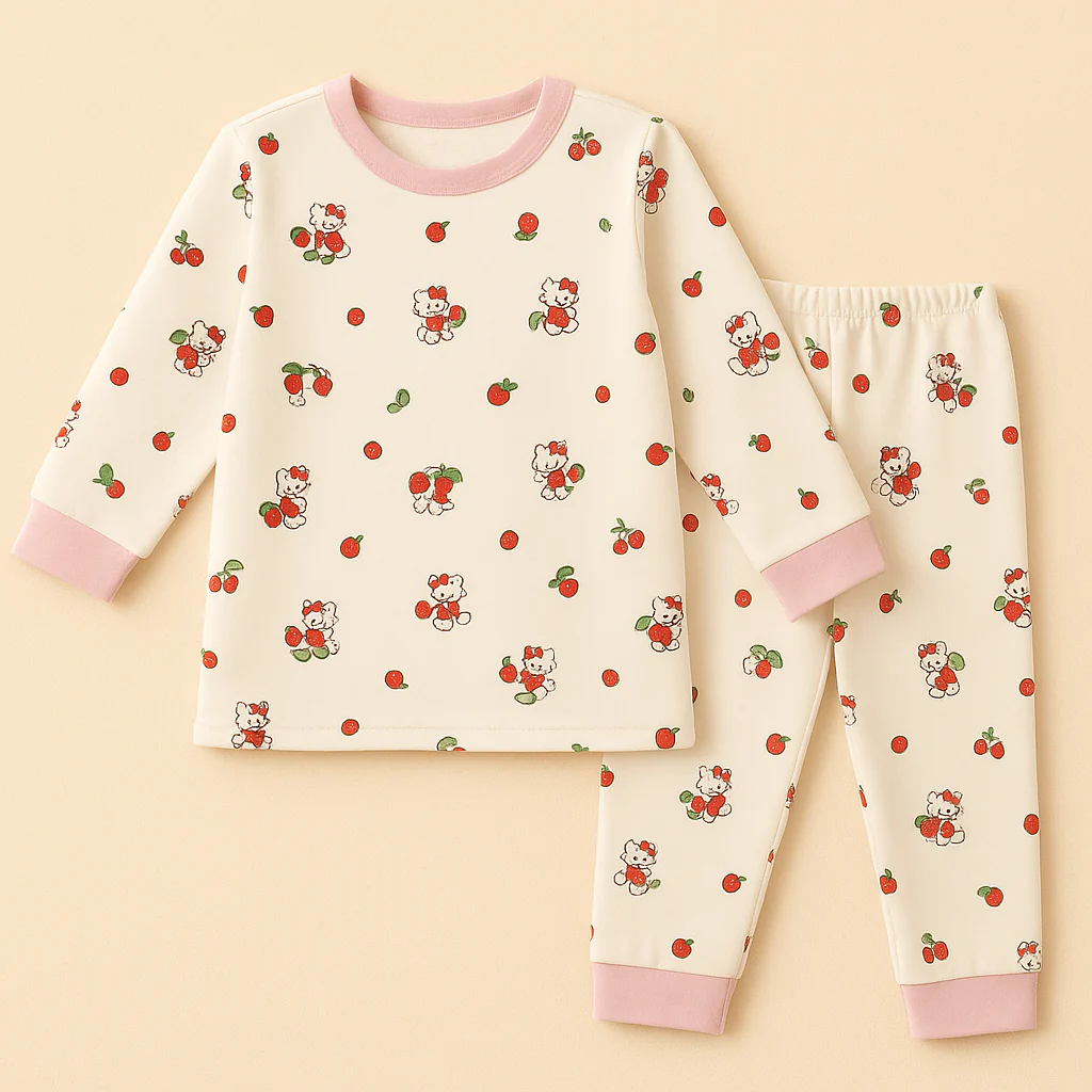 Kids Fleece Pajama Set Rabbit Off White - Sunshine